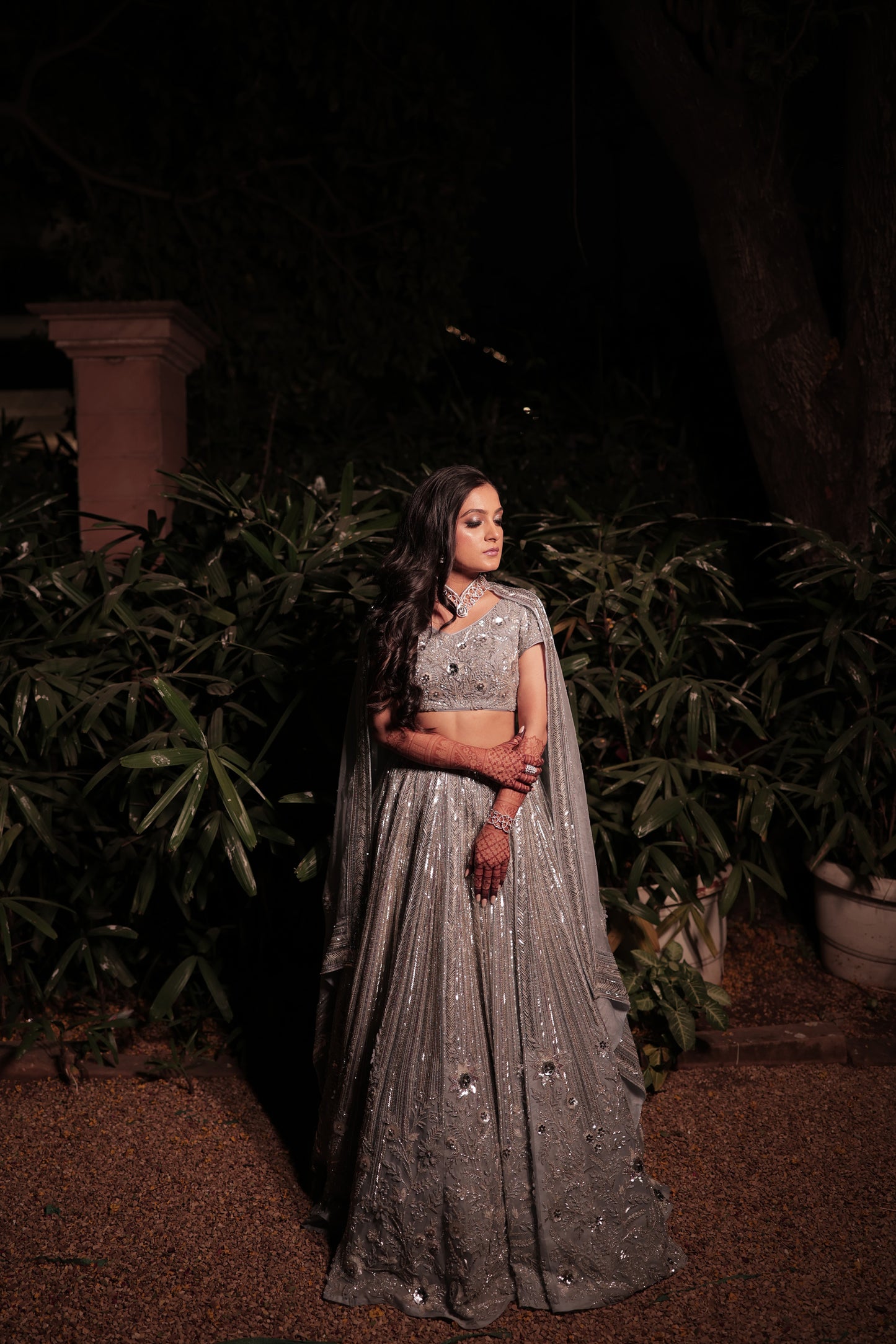 Silver Dusk Lehenga