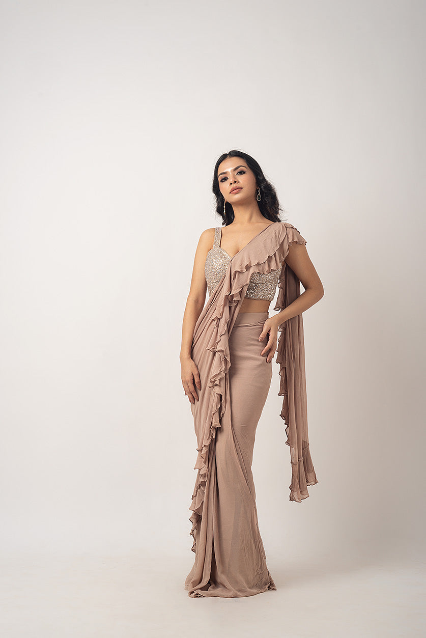 Ruffle Reverie Saree