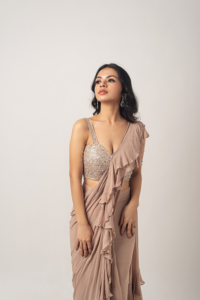 Ruffle Reverie Saree
