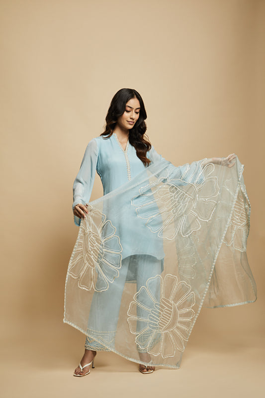 Aqua Bloom Kurta set