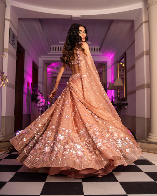 Rosé Allure Lehenga