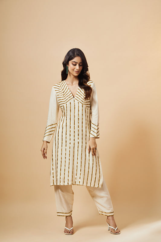 Ivory Gleam Kurta Set