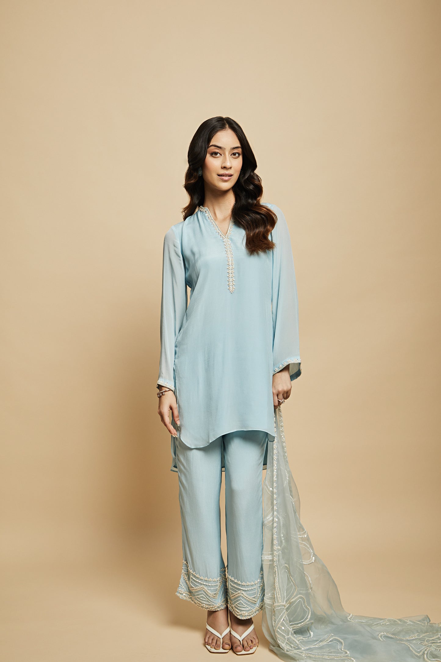 Aqua Bloom Kurta set