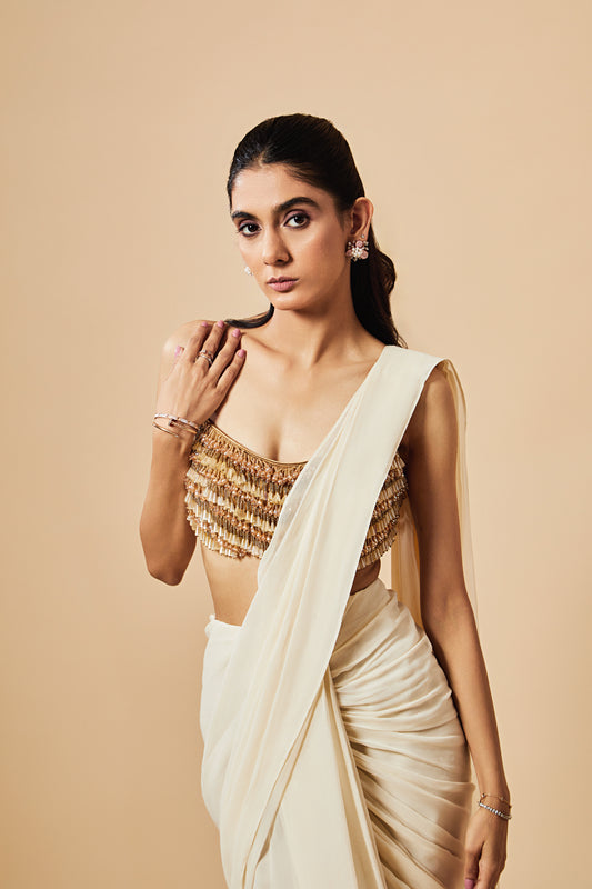 Champagne Dream Saree Set